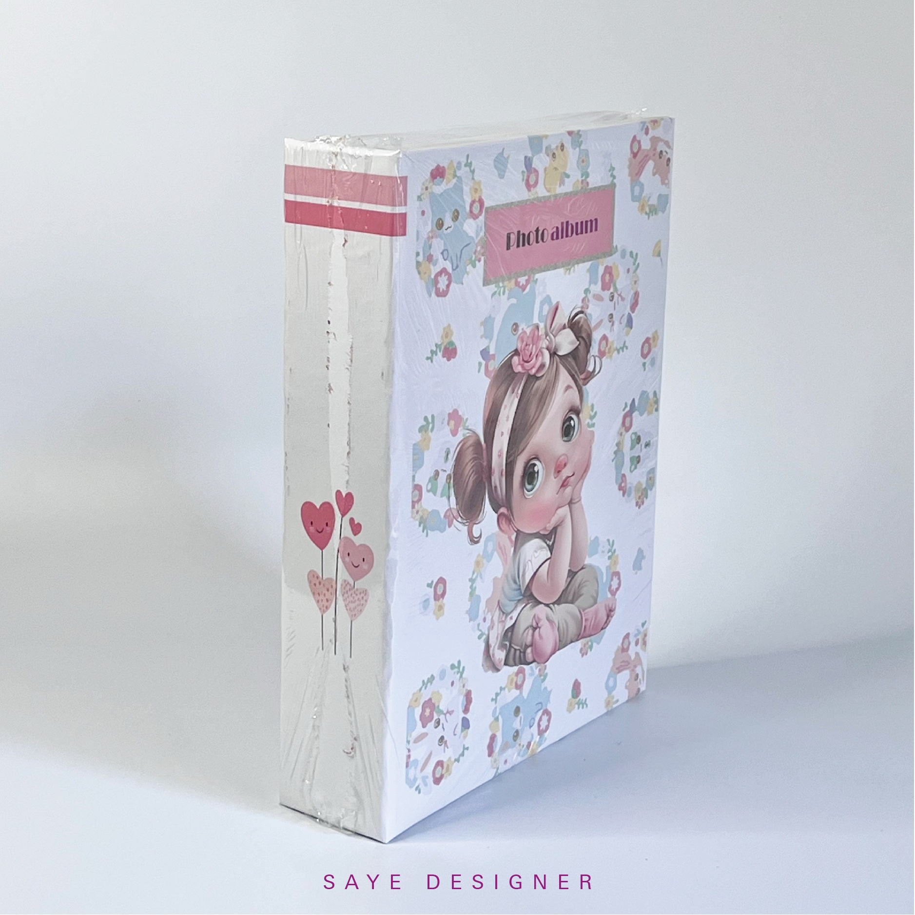 آلبوم پاکتی کودک 16×21 طرح ماه دختر (ظرفیت 100 عکس)