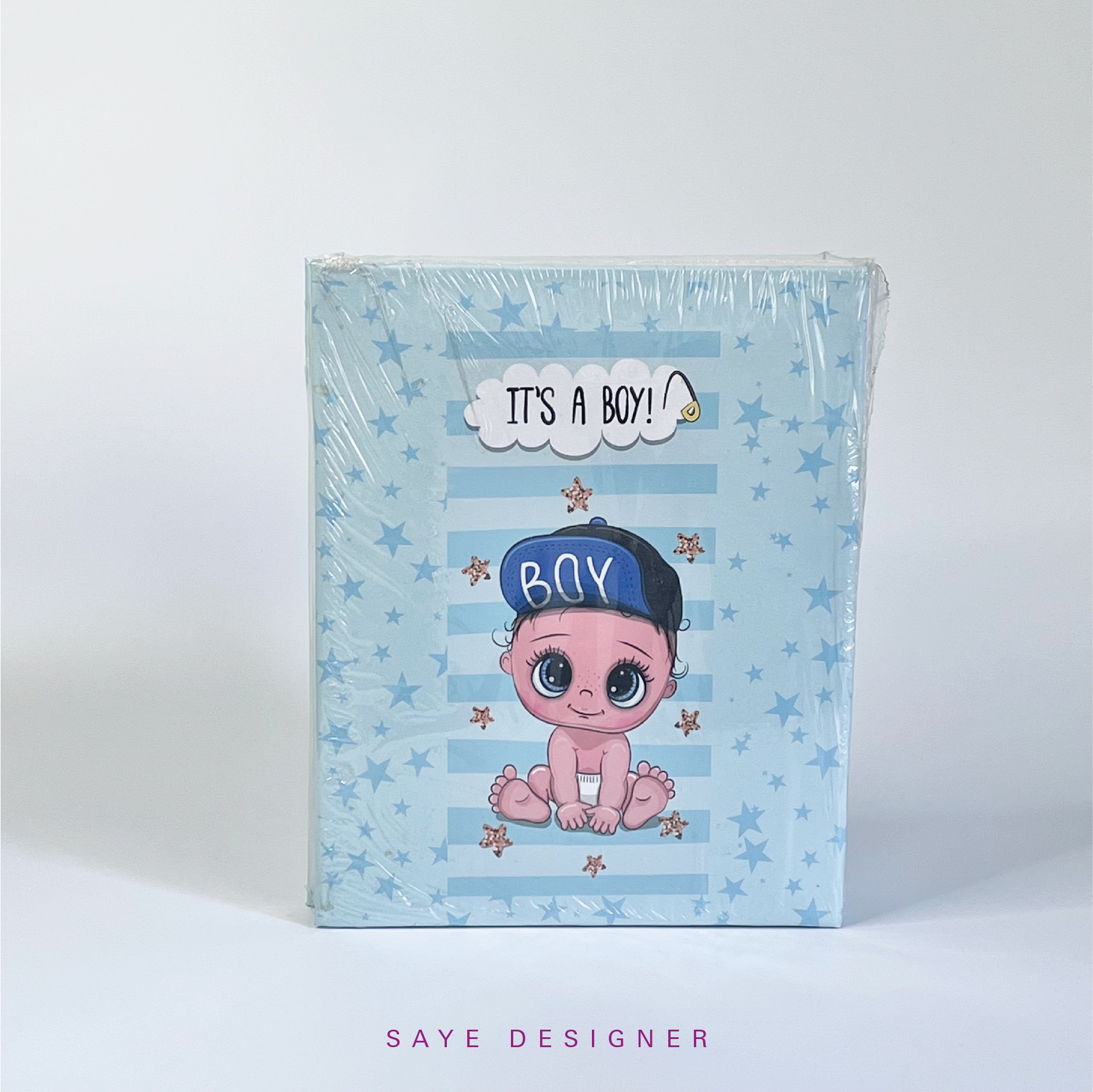 آلبوم پاکتی کودک 16×21 طرح its a boy (ظرفیت 100 عکس)